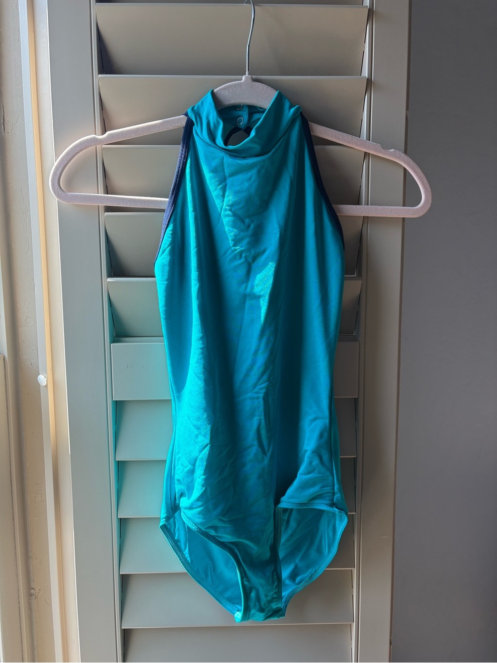 Mariia Women's High-Neck Dance Leotard in Teal